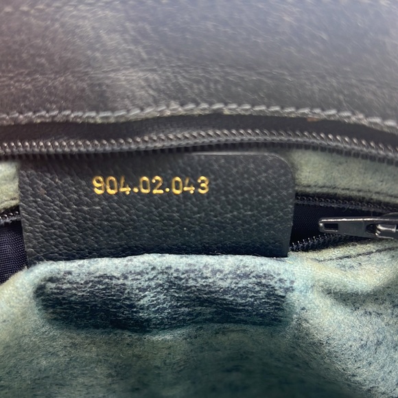 GUCCI GG Sherry Line Canvas Shoulder Bag Navy Blue vintage - Picture 10 of 11